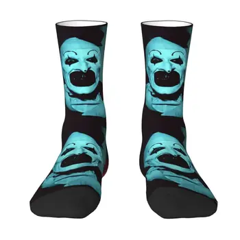 Ужасающие мужские носки для экипажа, унисекс, крутой фильм ужасов, клоун на Хэллоуин, весна-лето, осень-зима, носки под платье