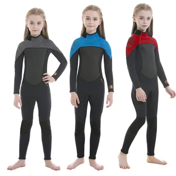 Плотный гидрокостюм для девочек, Неопреновый костюм для серфинга и сноркинга Для мальчиков, костюм для подводного плавания, купальники для подводного плавания, набор для купания, снаряжение для дайвинга