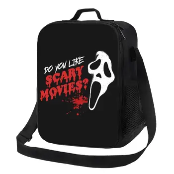 Вам нравятся фильмы ужасов, изолированная сумка для ланча на Хэллоуин, крик призрака-убийцы, портативный кулер, термос для еды, ланч-бокс, работа