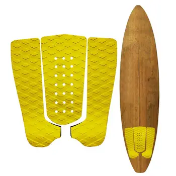 Тяговые накладки для доски для серфинга, противоскользящая клейкая прокладка, EVA-коврик для ног с кикером и центральной дугой, влагостойкие накладки для палубы скимборда