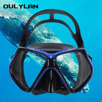 Силиконовые маски для подводного плавания Oulylan, снаряжение для подводного плавания, противотуманная маска для подводного плавания, трубка для подводного плавания с полной сухой трубкой