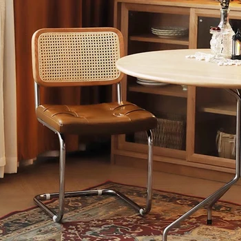 Дизайнерские стулья для гостиной, Современный туалетный столик, ротанговые напольные стулья в стиле Фанк, Металлический Офисный шезлонг, Мебель для ресторана A Manger