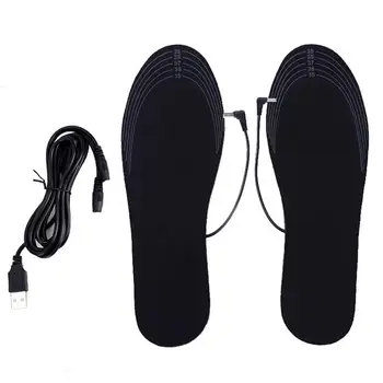 Новые стельки для обуви с USB-подогревом, электрическая грелка для ног, подушечки для носков, коврик для занятий зимними видами спорта на открытом воздухе, стельки для ботинок с подогревом