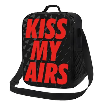 Изготовленный на заказ ланч-бокс Kiss My Airs для мужчин и женщин с теплым кулером, изолированные ланч-боксы для детей-школьников