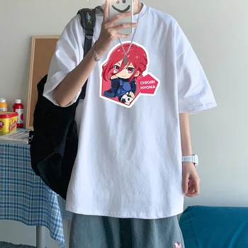 Футболка с рисунком аниме BLUE LOCK Chigiri Hyoma, футболка с короткими рукавами Kawaii Cartoon Man, Летние Удобные хлопковые свободные футболки, топы
