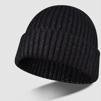 Теплые зимние шапки для женщин, мужские теплые зимние шапки, толстые вязаные шапки, мужская уличная ветрозащитная снежная шапка, женская шляпка
