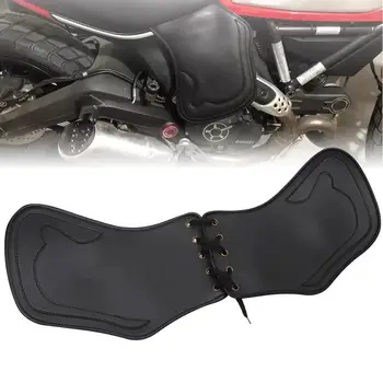 Кожаное теплозащитное покрытие бокового седла мотоцикла, Дефлектор, Защитная рамка, изоляция двигателя, Кожаная накладка