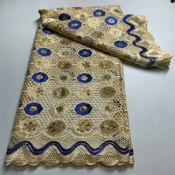 Африканская кружевная ткань Seuqins 2023, Черная Вышитая Французская Нигерийская кружевная ткань Высокого качества