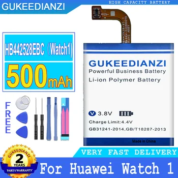 В наличии Сменный аккумулятор GUKEEDIANZI емкостью 500 мАч HB442528EBC Watch1 Для HUAWEI Watch 1 Watch1 Big Power Bateria с бесплатными инструментами