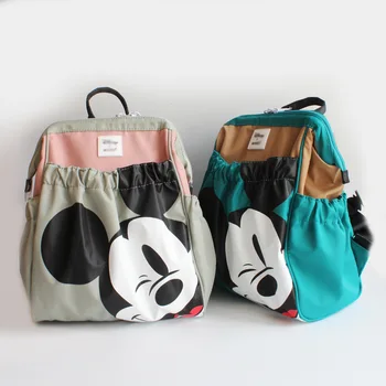 Рюкзак Disney с Микки Маусом, Маленькая сумка с принтом, Японская плиссированная сумка, Милый рюкзак, Женская мода, Легкая студенческая сумка для мамы, подарок