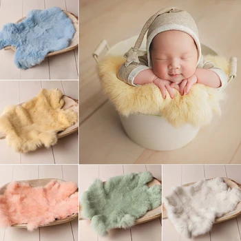 Реквизит для фотосъемки новорожденных Плюшевый для рождения девочки, фон для фотосессии новорожденных, одеяло, аксессуары для младенцев