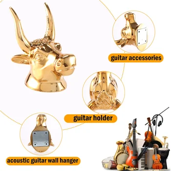 Держатель гитары Настенная вешалка для гитары Bull Art, крючок для укулеле, вешалка для гитары, настенный крючок, подставка для бас-гитары, укулеле