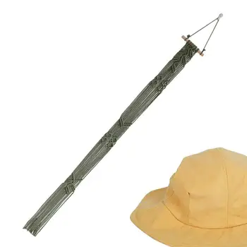 Настенный держатель для шляп в стиле бохо, органайзер для шляп ручной работы в богемном стиле макраме, мягкая вешалка для широкополой шляпы-ведерка