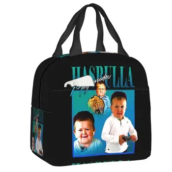 Ланч-бокс Hasbulla Fighting Meme для женщин, портативный термоохладитель, сумка для ланча с изоляцией для еды, сумки для школьников, сумки-тоут для еды