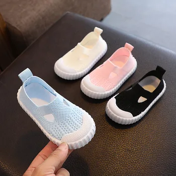 Летняя дышащая детская обувь из сетки, детская модная повседневная обувь для ходьбы, модная простая детская спортивная обувь