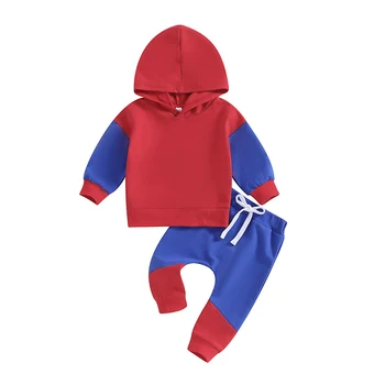Нейтральная одежда для малышей от 0 до 3 лет, одежда для маленьких мальчиков и девочек, Однотонные спортивные костюмы, Осенне-зимние топы, брюки