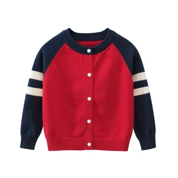 2023 Детская одежда Осенне-зимняя одежда Повседневные куртки с длинными рукавами в полоску для мальчиков и девочек, пальто, детские вязаные свитера