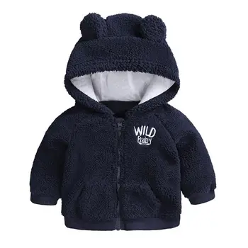 Шуба с капюшоном для новорожденного мальчика, зимняя теплая толстая накидка для куртки, лот одежды