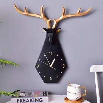 Ретро настенные часы Американская гостиная Модные Настенные часы Спальня Немое украшение Креативные часы в скандинавском стиле Часы