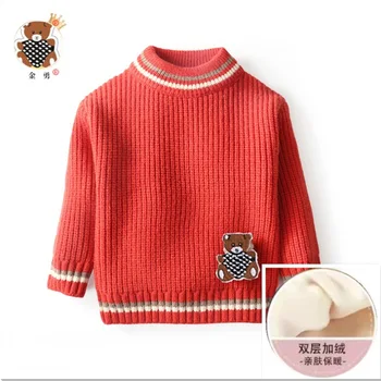 Комплект одежды qiu dong с рукавом для детского свитера, длинные детские свитера и верхняя одежда из шерсти без подкладки для девочек