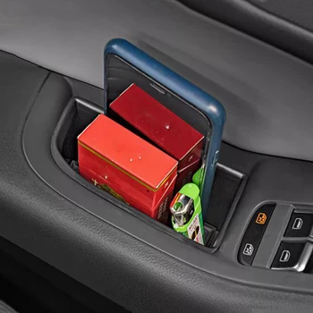 Оригинальный Ящик Для Хранения Дверей Автомобиля Audi Q5 2009-2018 ABS Пластиковая Автоматическая Дверная Ручка Коробка Для Хранения Боковых Аксессуаров Для Интерьера Автомобиля