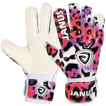 Профессиональные перчатки футбольного вратаря для девочек с пластиковой защитой для пальцев, Детские перчатки футбольного вратаря из утолщенного латекса