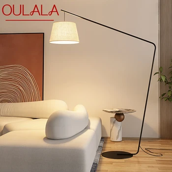 Напольный светильник OULALA Nordic Black для рыбалки В современной семейной гостиной Рядом с диваном Креативный светодиодный декоративный светильник