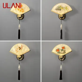 Настенный светильник в китайском стиле ULANI, современный светодиодный светильник креативного дизайна, Латунный декор для дома, спальни, гостиной, кабинета