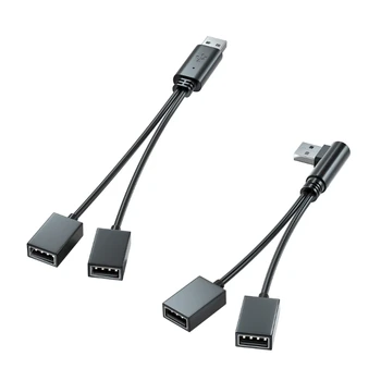 USB 2.0 A от 1 мужчины до 2 Двух USB-разъемов для передачи данных Адаптер питания Y-образный разветвитель USB-кабель для зарядки Удлинитель шнура