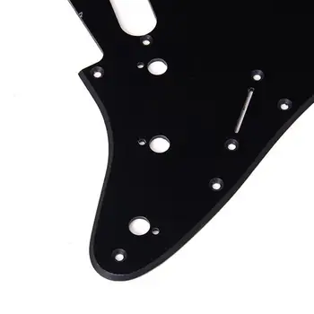 Черная накладка SSS Pickguard с царапинами 1Ply на 11 отверстий для гитары