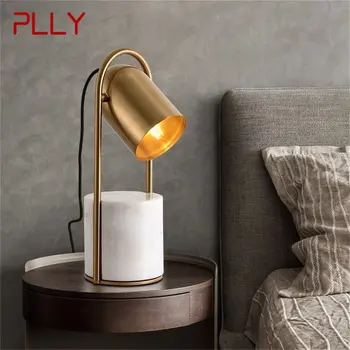 Простая настольная лампа PLLY Nordic, современная мраморная светодиодная настольная лампа, декоративная для домашней спальни
