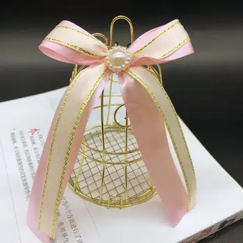 Подарочная коробка конфет, мини-металлическая золотая Птичья клетка, коробки конфет, подарки для душа, подарки для гостей, день рождения, Свадебное украшение.