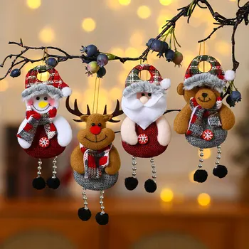 Подвески на Рождественскую Елку Снеговик Лось Санта Клаус Подвески На Рождественскую Елку Маленький Подвесной Кулон Подвесное Украшение Подарок На Новый Год
