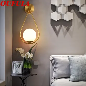 Настенные светильники для помещений из латуни TYLA, светодиодный светильник, креативный декор для дома, спальни, гостиной