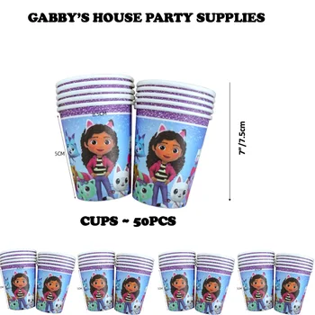 Праздничные Наборы Посуды Gabby's House 50шт Чашки На Годовщину Свадьбы, День Защиты детей, Колледжи, Школьные Домашние Мероприятия
