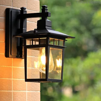 Наружный настенный светильник ретро светодиодный настенный светильник водонепроницаемые и защищенные от ржавчины лампы садовый светильник декоративный настенный светильник
