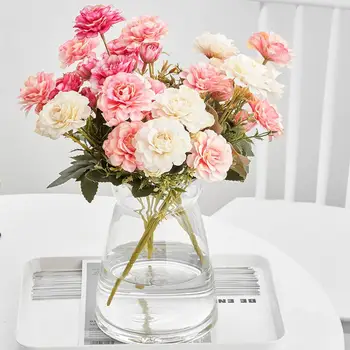 1 шт. искусственный цветок, яркий декоративный портативный искусственный цветок, 6 головок Пиона, Искусственное растение для свадьбы