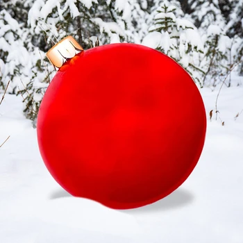 Рождественский светящийся шар со светодиодной подсветкой, украшенный ПВХ Шар с кольями для крепления Надувных шаров Игрушки для двора, газона, крыльца, елки