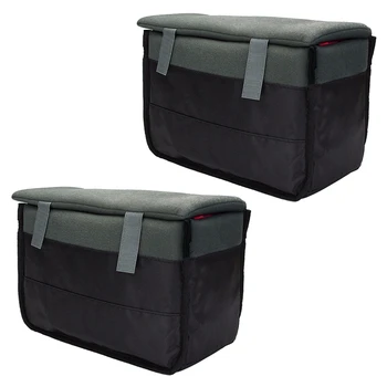 2X Мягкая защитная сумка, вкладыш-футляр для зеркальной камеры, объектива и аксессуаров, черный