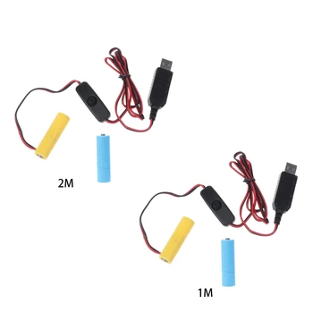 USB-преобразователь питания для аккумулятора постоянного тока с заменой 2шт 3 В АА для светодиодной электроники