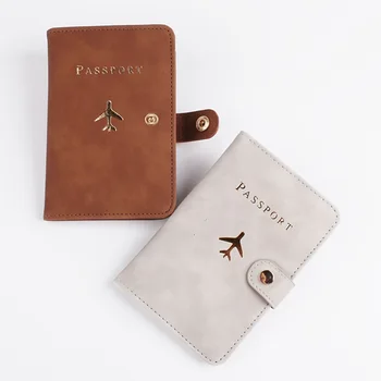 Кожаные чехлы для паспорта, водонепроницаемый дорожный кошелек для кредитных карт, симпатичная книжка для паспорта для женщин / мужчин, обложка для паспорта