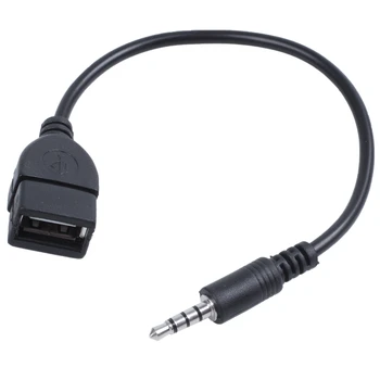 Разъем USB, AUX, 3,5 мм разъем для передачи аудиосигнала, кабель для зарядки черный