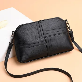Новые повседневные сумки-мессенджеры из искусственной кожи для мам, сумка для телефона через плечо, черные женские сумки, маленькая сумка через плечо, кошелек