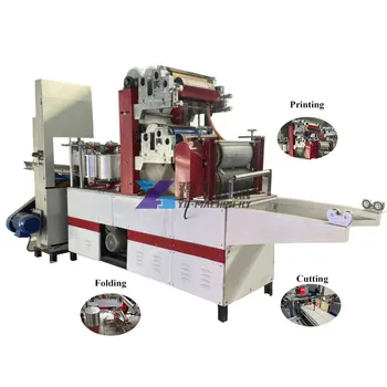 Новые продукты производители машин для производства бумаги для салфеток модели 300 для малого бизнеса с печатной машиной для логотипа