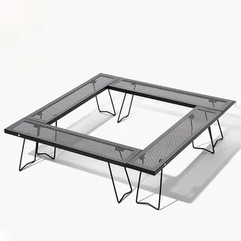 Садовый Походный складной стол Портативный Многофункциональный легкий Роскошный складной стол для пикника на пляже барбекю из сшитого железа