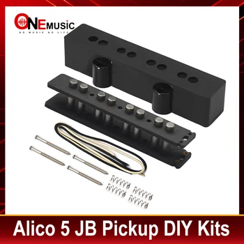 [Наборы звукоснимателей СВОИМИ руками] Наборы звукоснимателей Alico 5 JB- Волоконная катушка / Alnico V-Образный наконечник / Комплекты звукоснимателей из вощеной ткани с кабелем, комплекты для 4-струнных басов Jass