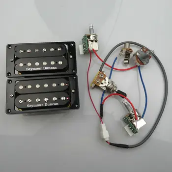 Гитарные звукосниматели SD Humbucker звукосниматель 4C Жгут проводов 2V1T Комплект электрогитары звукосниматель