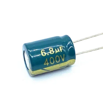200 шт./лот 6,8 МКФ высокочастотный низкоомный алюминиевый электролитический конденсатор 400 В 6,8 МКФ размер 10*13 мм 20%