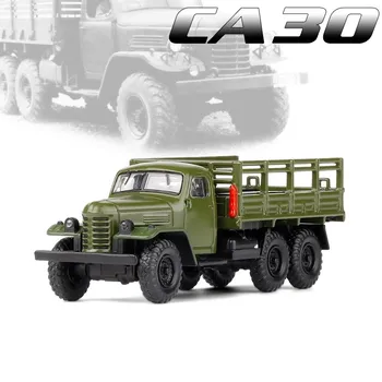 JKM 1/64 CA30 Военный Транспортный грузовик, Имитация балансирного вала из сплава, Металлическая модель автомобиля, Украшение