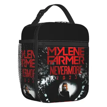 Милен Фармер Nevermore 2023, женская сумка для ланча с теплоизоляцией, Французская певица, переносная сумка для ланча для школы, коробка для еды на открытом воздухе